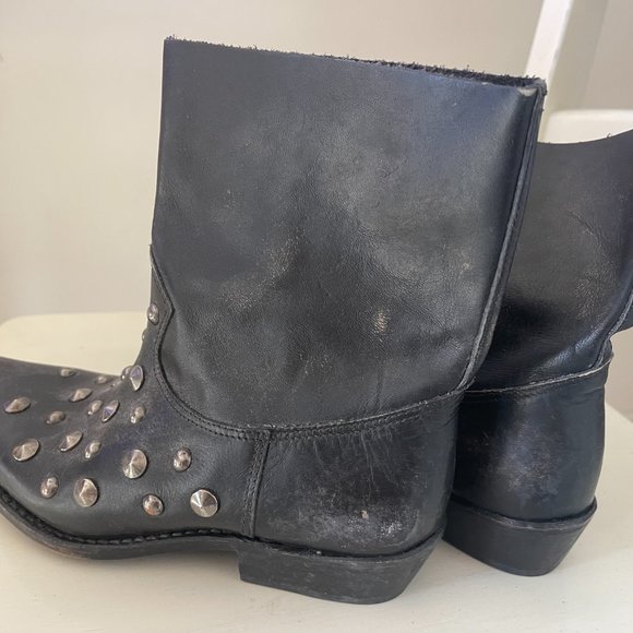 Golden Goose Black Leather Studded Boots Size 35 (NWOB) - Picture 8 of 8
